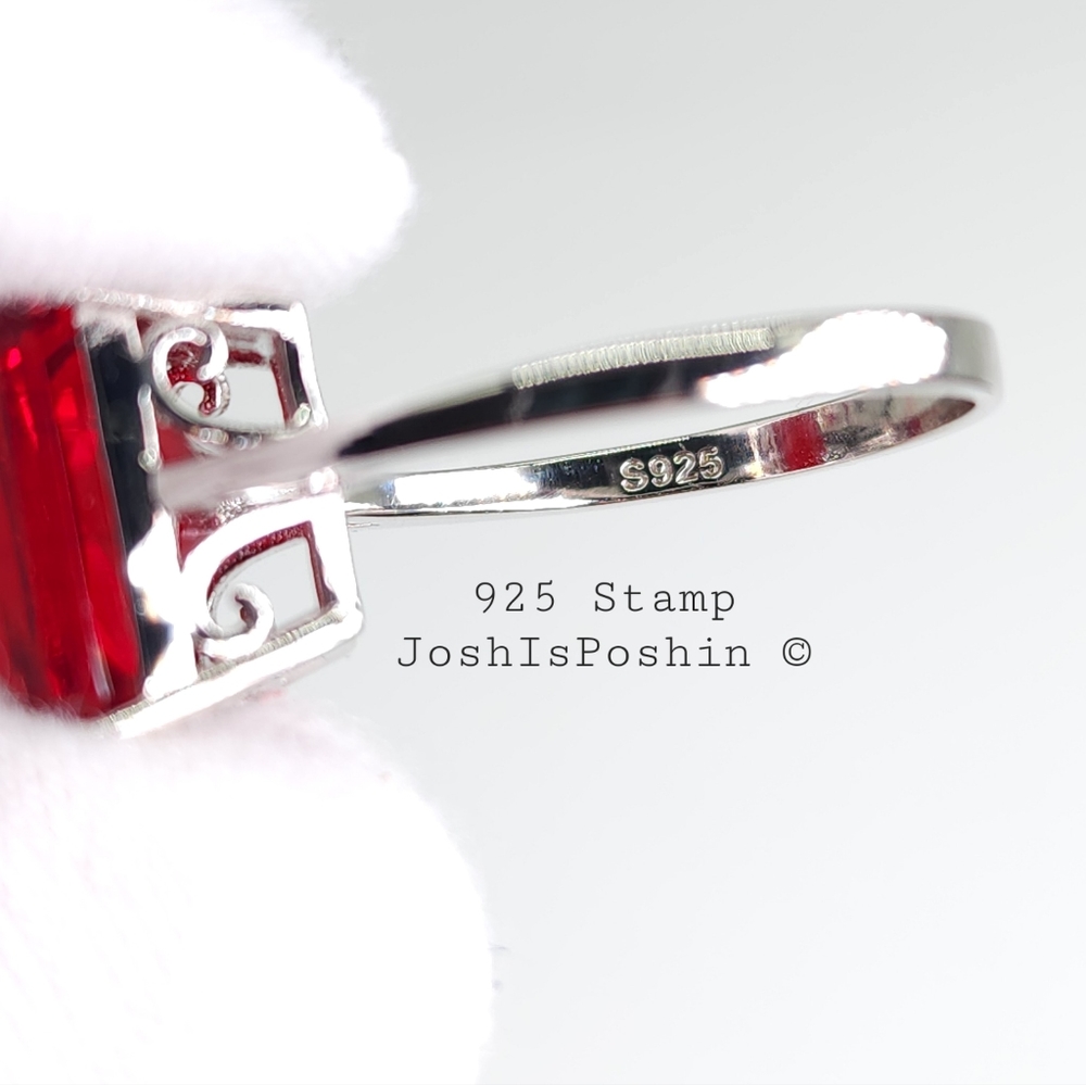 10*12MM Ruby ring in sterling silver - Picture 7 of 10